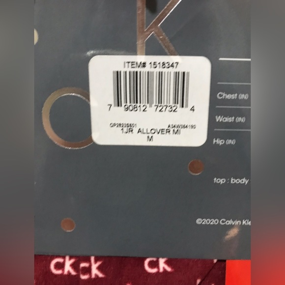 🆕🔥CALVIN KLEIN SUPER CUTE&STYLISH PJ SET/HENLEY LONGSLEEVE TOP&FLEECE PANTSNWT - Picture 5 of 6